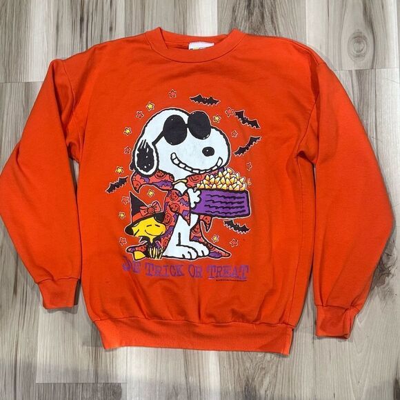 Peanuts Other - Peanuts VNTG Joe Cool Trick or Treat Halloween Crewneck Sweatshirt Mens Medium